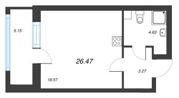 Студия № 832 Корп.: 3.1 , Секция 4.1  в ЖК Pulse Premier