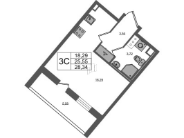 Студия № 745 Корп.: 2 , Секция 2.3  в ЖК Pulse Premier
