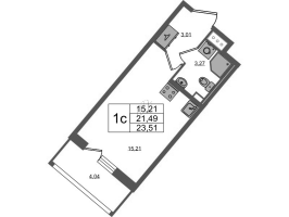 Студия № 164 Корп.: 2 , Секция 1.2  в ЖК Pulse Premier