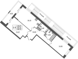 3 ккв (Евро) № 269 Корп.: 4.2 , Секция 1.3  в ЖК Pulse Premier