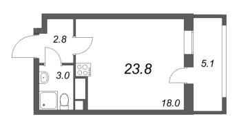 Студия № 939 Корп.: 3.2 , Секция 5  в ЖК Pulse Premier