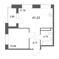 2 ккв (Евро) № 10 Корп.: Б3 , Секция 1  в ЖК Ranta Residence