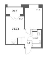 1 ккв № 69 Корп.: Б4 , Секция 3  в ЖК Ranta Residence