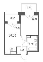 1 ккв № 9 Корп.: Б4 , Секция 1  в ЖК Ранта Резиденс