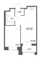 2 ккв (Евро) № 28 Корп.: Б2 , Секция 2  в ЖК Ранта Резиденс