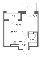 2 ккв (Евро) № 63 Корп.: Б4 , Секция 3  в ЖК Ранта Резиденс