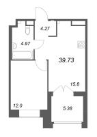 2 ккв (Евро) № 12 Корп.: Б2 , Секция 1  в ЖК Ранта Резиденс