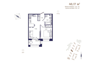 2 ккв (Евро) № 9 Корп.: В4 , Секция 1  в ЖК Ранта Резиденс