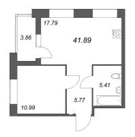 2 ккв (Евро) № 5 Корп.: Б3 , Секция 1  в ЖК Ранта Резиденс