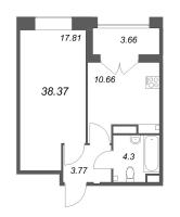 1 ккв № 8 Корп.: Б4 , Секция 1  в ЖК Ранта Резиденс