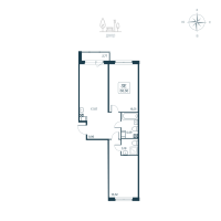 3 ккв (Евро) № 117 Корп.: 2.1 (монолитный) Уч. 2141.1 , Секция 2  в ЖК Расцветай в Янино