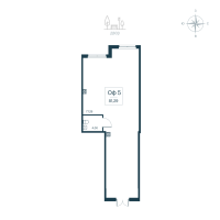 К. пом № 5к.2 Дом: 2.2 Корп.: 2141.2 , Секция 2  в ЖК Расцветай в Янино