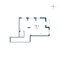 К. пом № 12к.1 Дом: 2.2 Корп.: 2141.2 , Секция 1  в ЖК Расцветай в Янино
