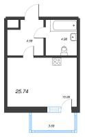 Студия № 31 Корп.: 2121.1 , Секция 1  в ЖК Расцветай в Янино