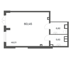 К. пом № НП-3 Корп.: 1 , Секция 1  в ЖК Речной квартал