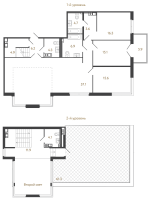 4 ккв (Евро) № 19 Корп.: 3 , Секция 3  в ЖК Репин
