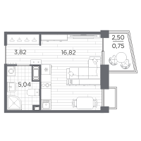 Студия № 603 Корп.: 3 , Секция 3.3_2  в ЖК Respect