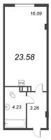 Студия № 4-2-278 Корп.: 4.1 , Секция 4.2  в ЖК Ромашки