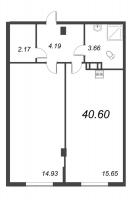 2 ккв (Евро) № 4-4-285 Корп.: 4.1 , Секция 4  в ЖК Ромашки