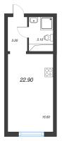Студия № 219 Дом: 128.1 Корп.: 20 , Секция 2  в ЖК Ручьи