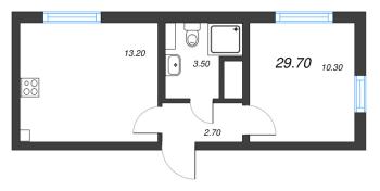 1 ккв № 337 Дом: 134.1 Корп.: 17 , Секция 3  в ЖК Ручьи