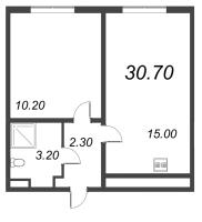 2 ккв (Евро) № 436 Дом: 141.3 Корп.: 8 , Секция 1  в ЖК Ручьи