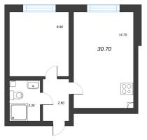 1 ккв № 1 Корп.: 16 , Секция 1  в ЖК Ручьи