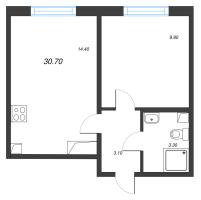 1 ккв № 125 Корп.: 14 , Секция 2  в ЖК Ручьи