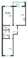 2 ккв № 23 Корп.: 14 , Секция 1  в ЖК Ручьи