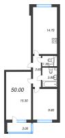 2 ккв № 37 Дом: 147.3 Корп.: 13 , Секция 1  в ЖК Ручьи