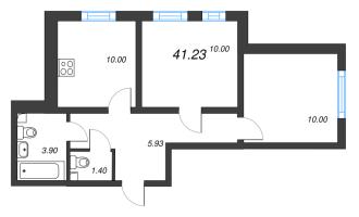 2 ккв № 9 Дом: 127.2 Корп.: 21 , Секция 1  в ЖК Ручьи