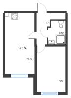 2 ккв (Евро) № 147 Дом: 134.1 Корп.: 17 , Секция 1  в ЖК Ручьи