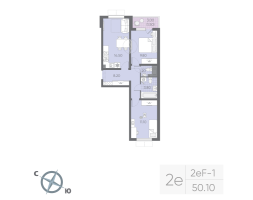 2 ккв № 27 Дом: 147.2 Корп.: 11 , Секция 1  в ЖК Ручьи