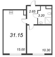 2 ккв (Евро) № 429 Дом: 141.3 Корп.: 8 , Секция 1  в ЖК Ручьи