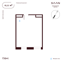 К. пом № К-5.94 Корп.: 1 , Секция 2  в ЖК SAAN Московские ворота