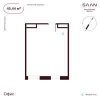 К. пом № К-4.93 Корп.: 1 , Секция 2  в ЖК SAAN Московские ворота