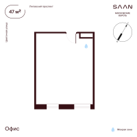 К. пом № К-4.95 Корп.: 1 , Секция 2  в ЖК SAAN Московские ворота
