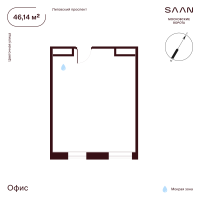 К. пом № К-4.94 Корп.: 1 , Секция 2  в ЖК SAAN Московские ворота