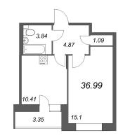 1 ккв № 71 Корп.: 1 , Секция 2  в ЖК СМАРТ