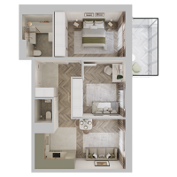 3 ккв (Евро) № 108 Корп.: 1 , Секция 2  в ЖК STAVNI Обводный