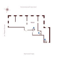 К. пом № 5.6 Корп.: 1 , Секция 1  в ЖК Saan