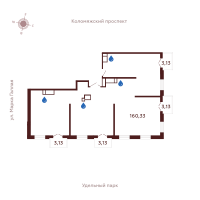 К. пом № 5.17 Корп.: 1 , Секция 1  в ЖК Saan