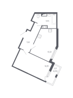 2 ккв (Евро) № 9 Корп.: 7.2 , Секция 1  в ЖК Сандэй