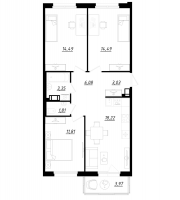 4 ккв (Евро) № 126 Корп.: 1 , Секция 5  в ЖК Счастье 2.0