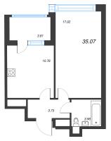 1 ккв № 742 Корп.: 1.1 , Секция 3.1  в ЖК Сенат