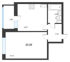 1 ккв № 280 Корп.: 1.1 , Секция 1.2  в ЖК Сенат
