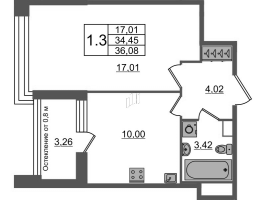 1 ккв № 503 Корп.: 1.1 , Секция 2.4  в ЖК Сенат