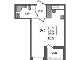 Студия № 648 Корп.: 1.1 , Секция 2.4  в ЖК Сенат