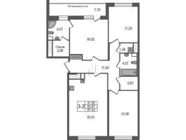 4 ккв (Евро) № 485 Корп.: 1.1 , Секция 2.3  в ЖК Сенат