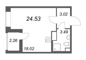 Студия № 1626 Корп.: 1.2 , Секция 4.1  в ЖК Сенат
